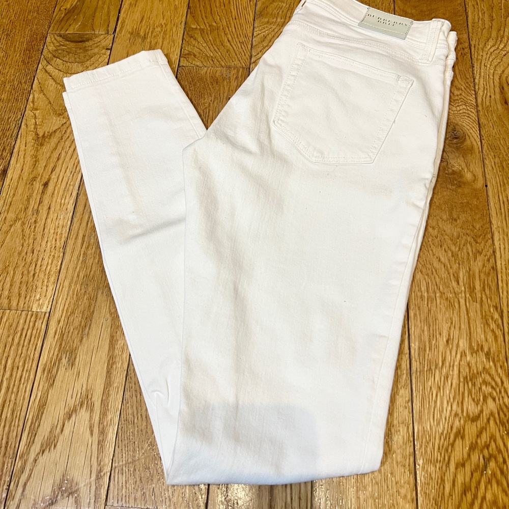 Burberry Brit Women's Skinny Low Rise White Jeans size 27
